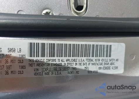 2020 Jeep Cherokee Latitude Plus Fwd z USA, uszkodzony, nr VIN 1C4PJLLB6LD618897